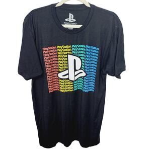 PlayStation Logo Graphics T Shirt Gamer Streetwear y2k retro Techcore Tee